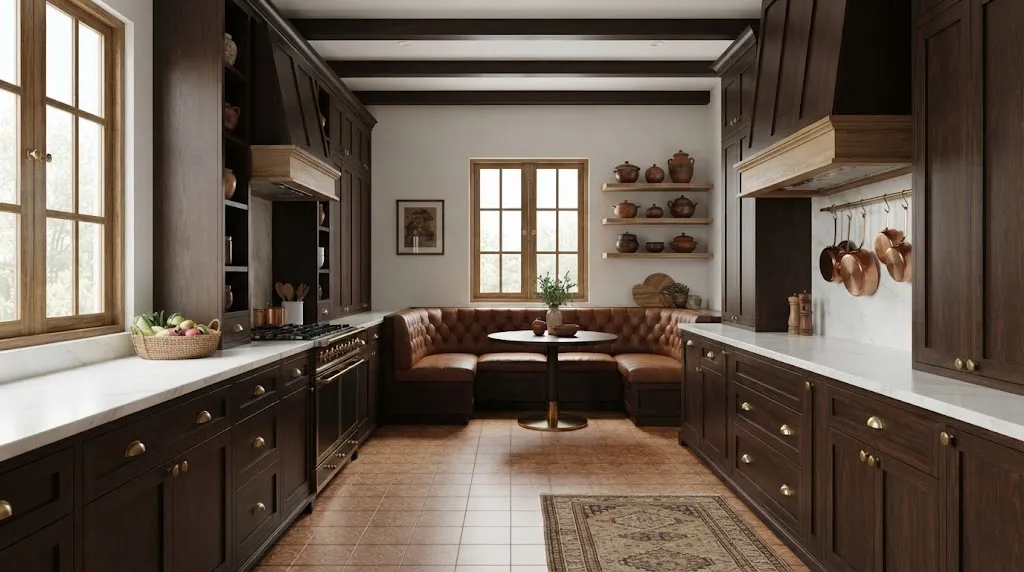 Warna Cat Dapur Cokelat Pekat. (AI Generated)