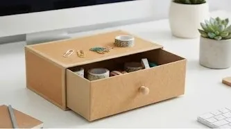 Ide Mengubah Kardus Bekas Menjadi Tempat Penyimpanan yang Terlihat Estetik/AI Generated