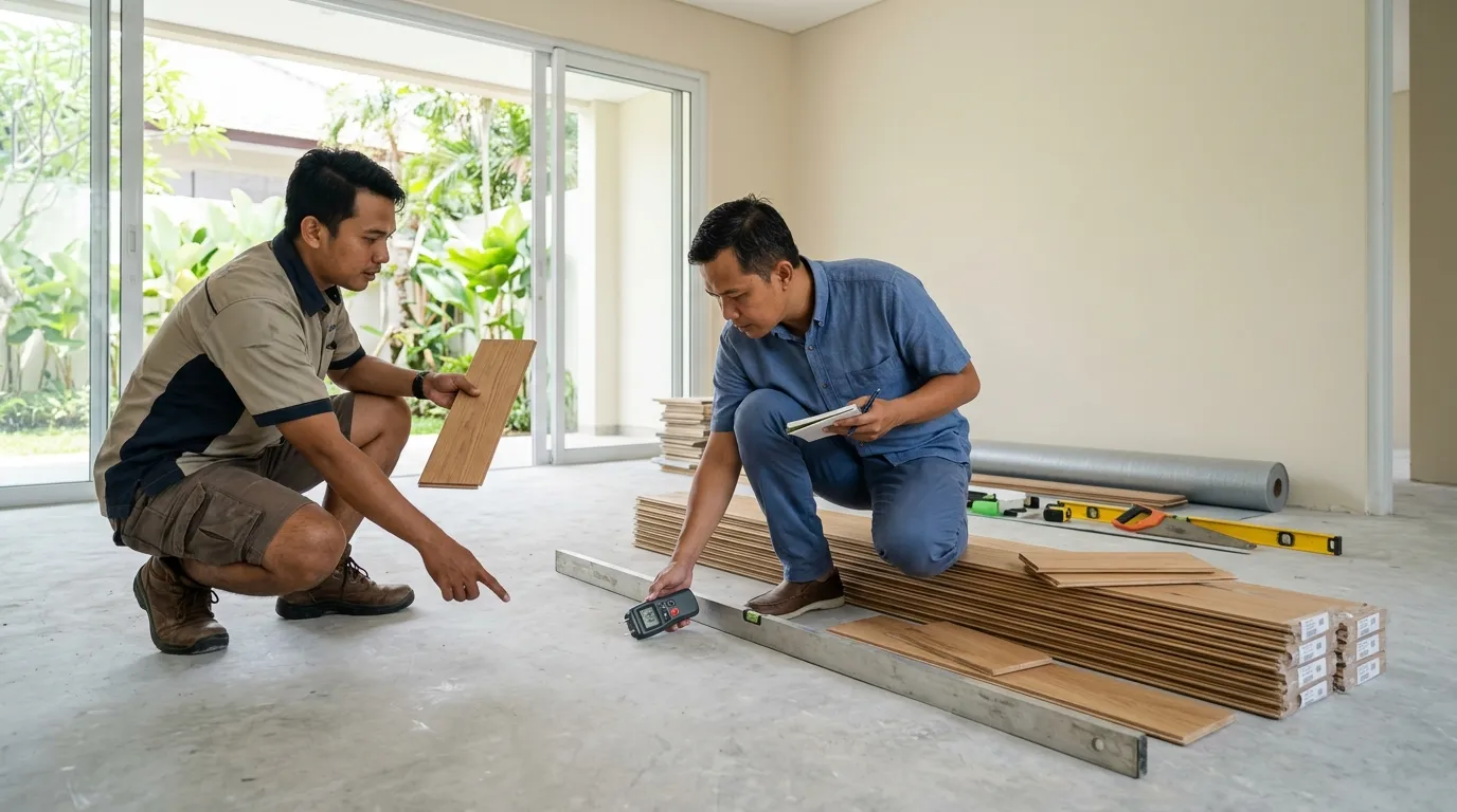 Pertimbangan Penting Sebelum Memasang Lantai Kayu (AI Generated)