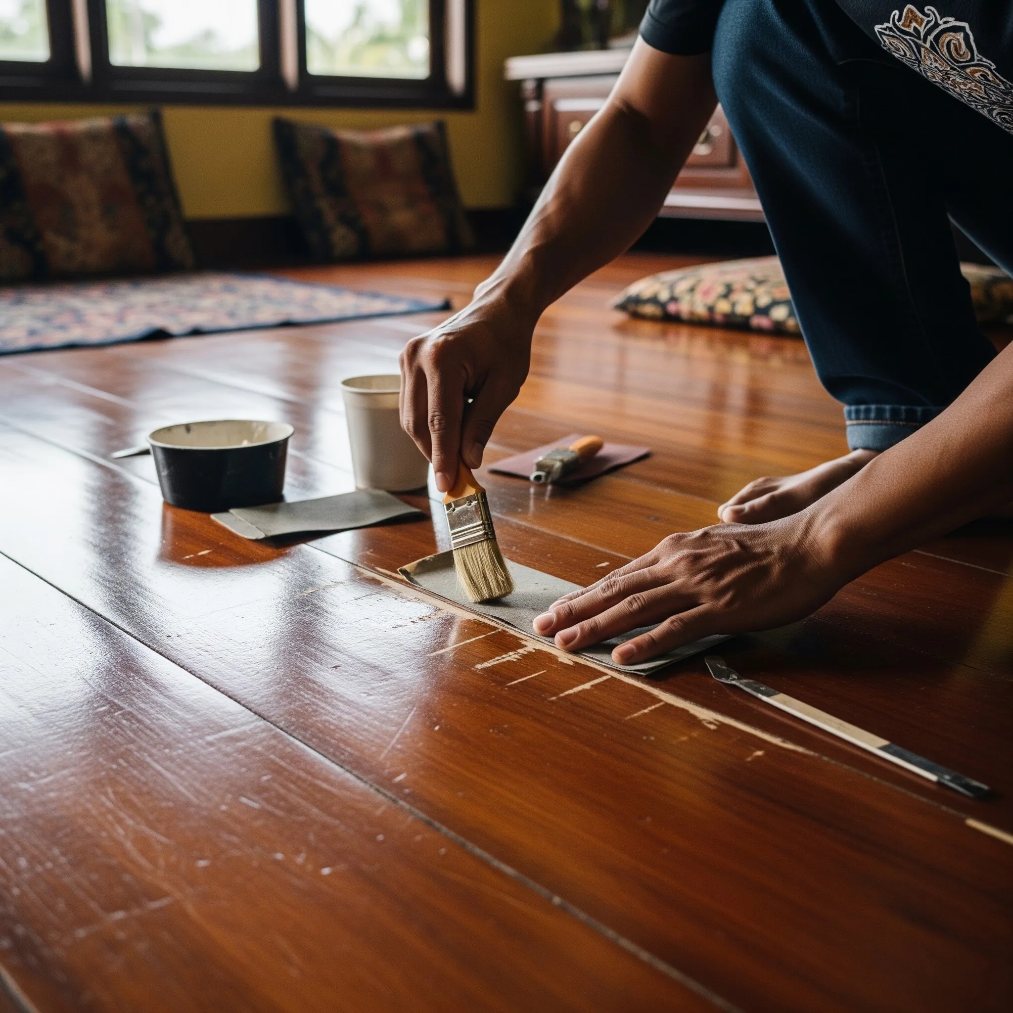 Pertimbangan Penting Sebelum Memasang Lantai Kayu (AI Generated)