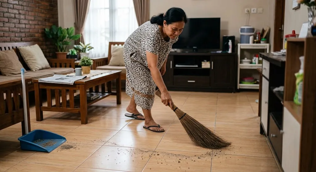 Alasan Harus Menyapu Lantai Setiap Hari. (AI Generated)