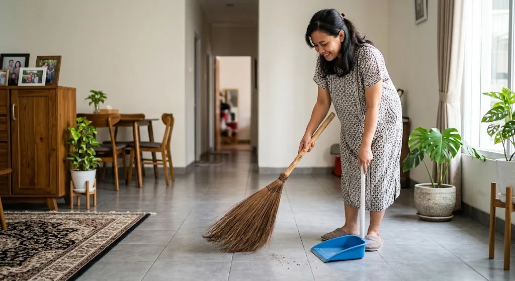 Alasan Harus Menyapu Lantai Setiap Hari. (AI Generated)