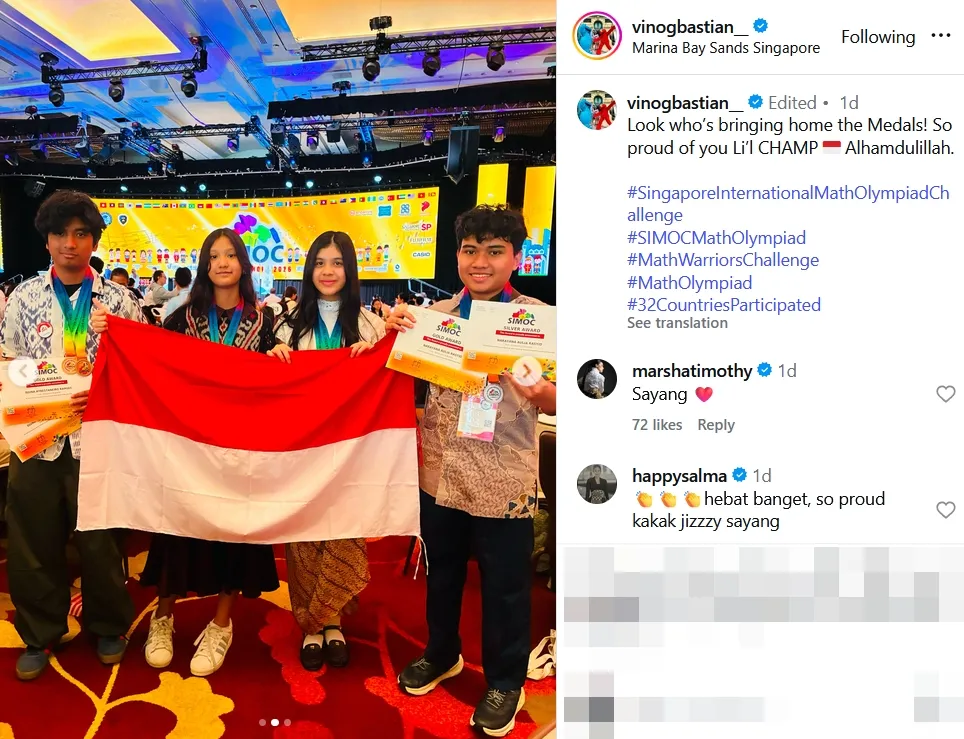 Jizzy dan teman di kompetisi Singapura © instagram.com/vinogbastian__