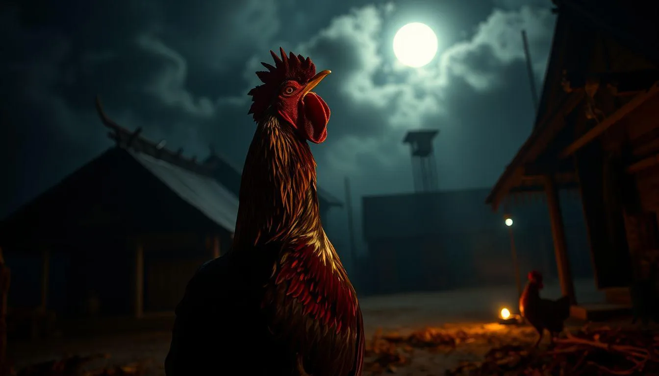 Pandangan Primbon Jawa tentang Ayam Berkokok Tengah Malam (c) Ilustrasi AI