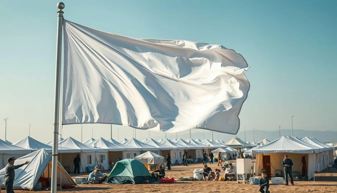 Penggunaan Bendera Putih dalam Kehidupan Sehari-hari (c) Ilustrasi AI