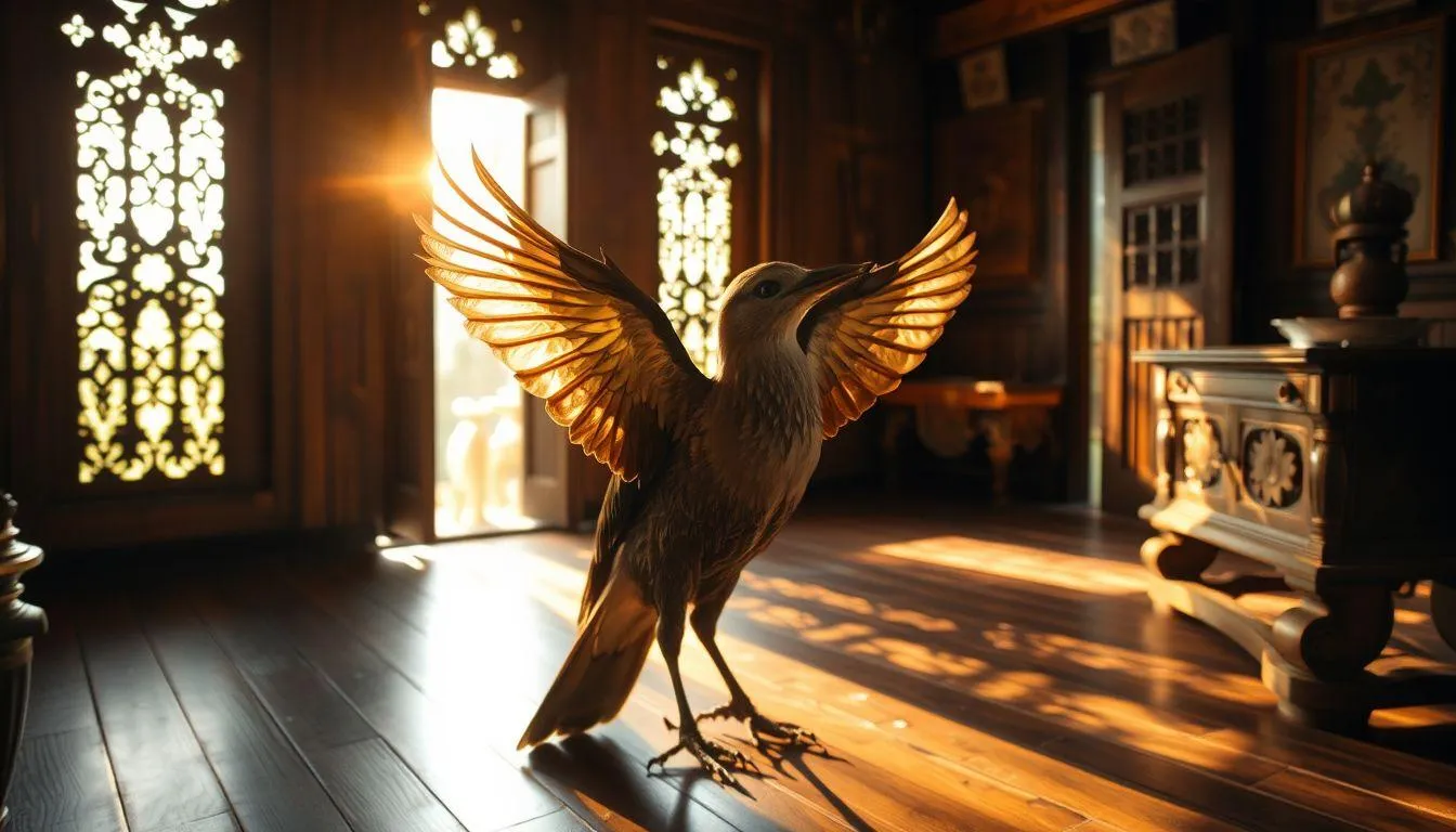 Pengertian dan Makna Dasar Burung Masuk Rumah (c) Ilustrasi AI
