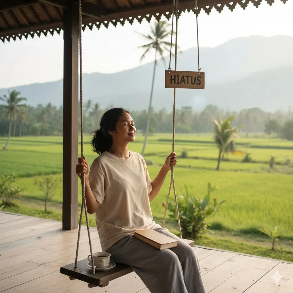 Pengertian dan Definisi Hiatus (c) Ilustrasi AI