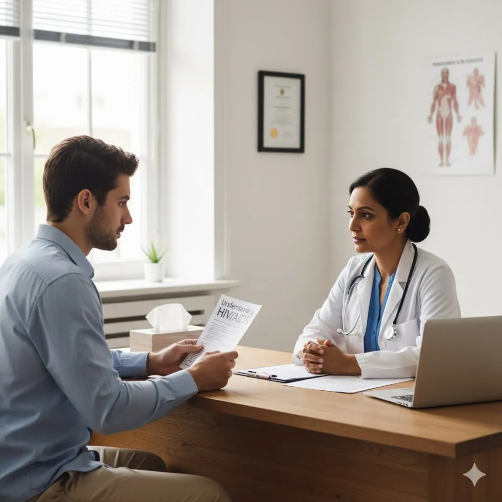 Cara Penularan dan Penyebaran HIV (c) Ilustrasi AI