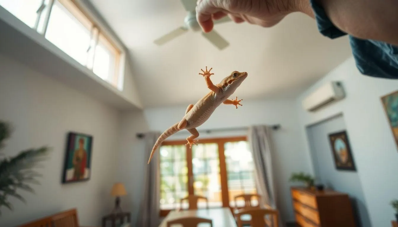 Pengertian dan Definisi Kejatuhan Cicak (c) Ilustrasi AI