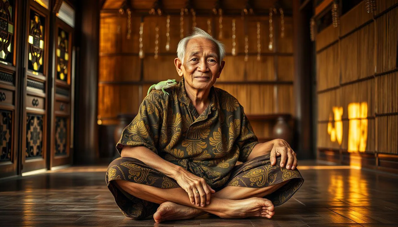 Mitos Kejatuhan Cicak Menurut Primbon Jawa (c) Ilustrasi AI