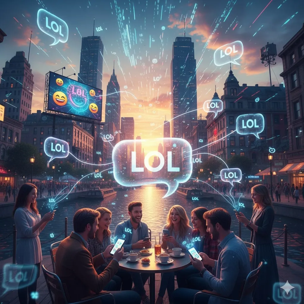 LOL dalam Budaya Internet Indonesia (c) Ilustrasi AI