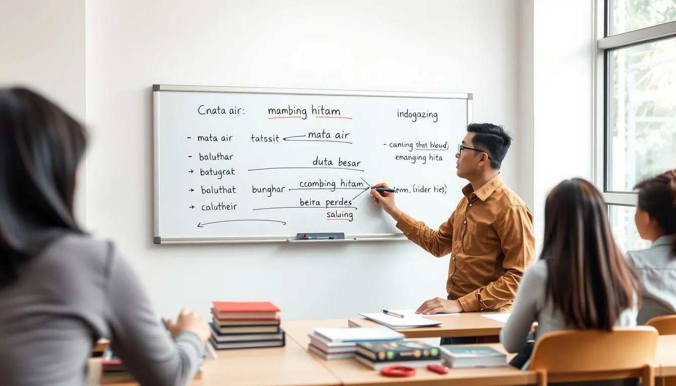 Jenis-Jenis Majemuk dalam Bahasa Indonesia (c) Ilustrasi AI