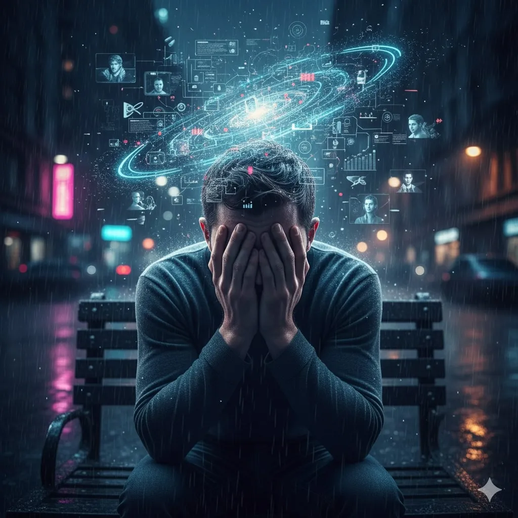 Pengertian dan Definisi Overthinking (c) Ilustrasi AI