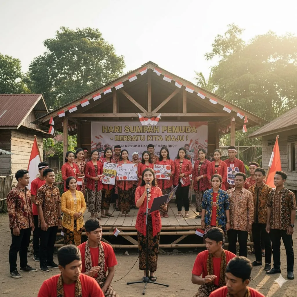 Isi dan Bunyi Sumpah Pemuda (c) Ilustrasi AI