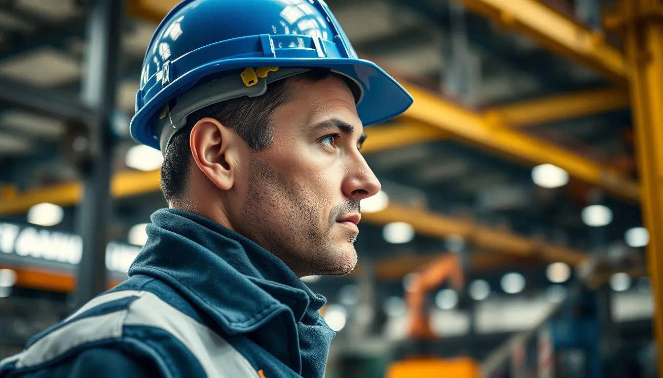 Topi Biru dalam Konteks Pekerjaan dan Keselamatan (c) Ilustrasi AI