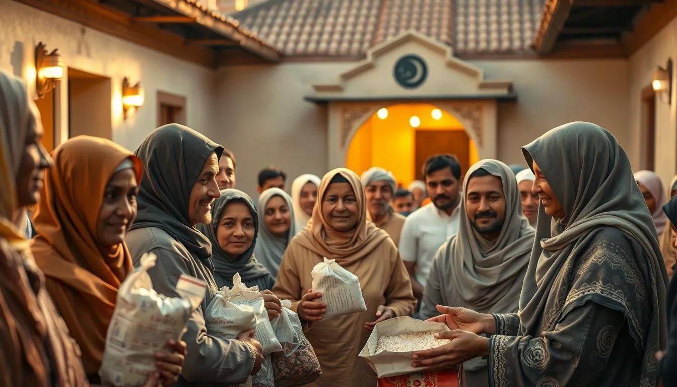 Penerima dan Distribusi Zakat Fitrah (c) Ilustrasi AI