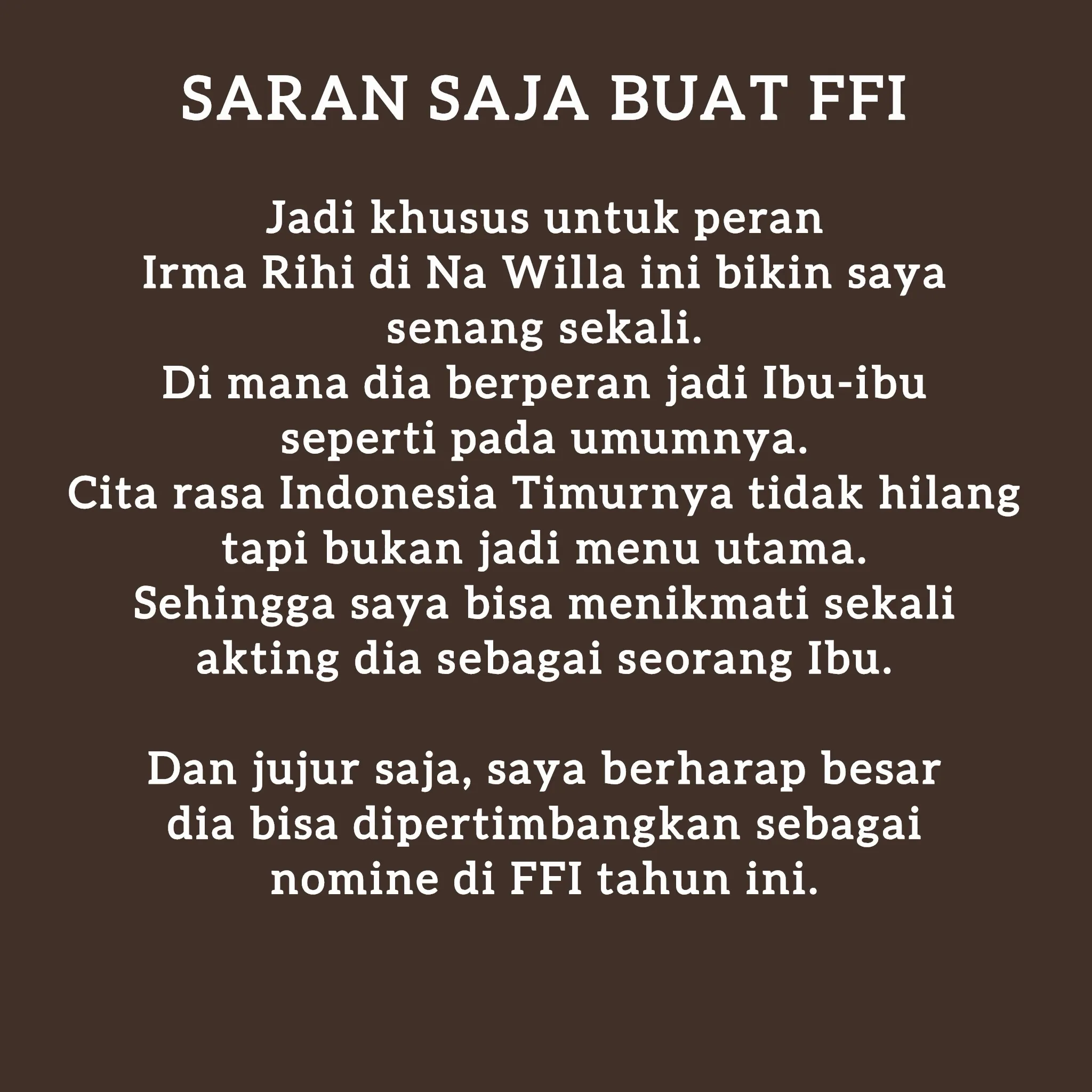 Kritik Arie Kriting terhadap FFI (instagram.com/arie_kriting)