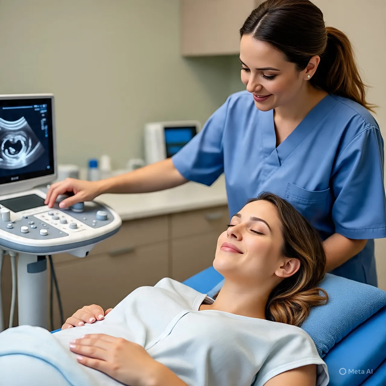 Hubungan AC dengan Parameter USG Lainnya (c) Ilustrasi AI