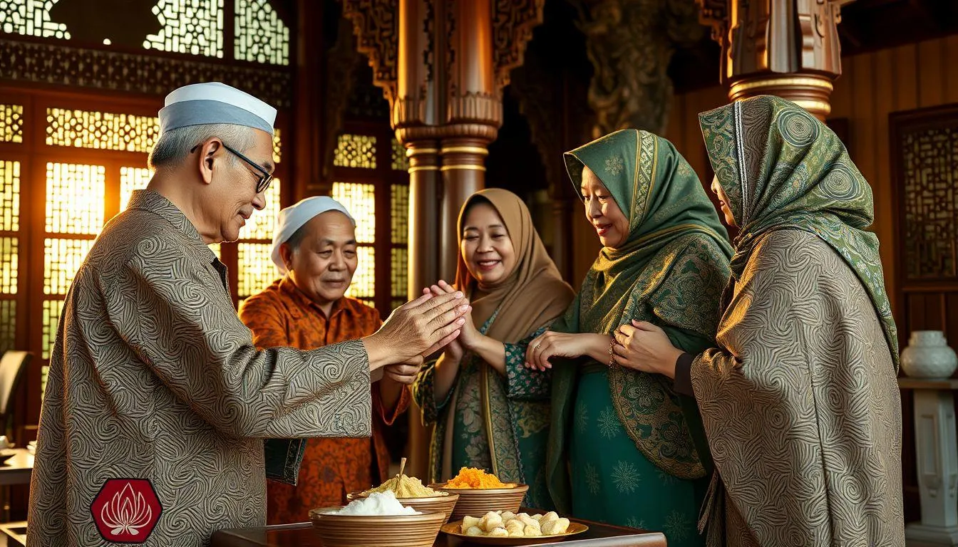 Nuansa perayaan idul fitri di sebuah keluarga (c) Ilustrasi AI