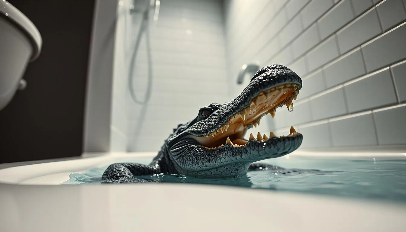 Pengertian Dasar Mimpi Buaya di Kamar Mandi (c) Ilustrasi AI