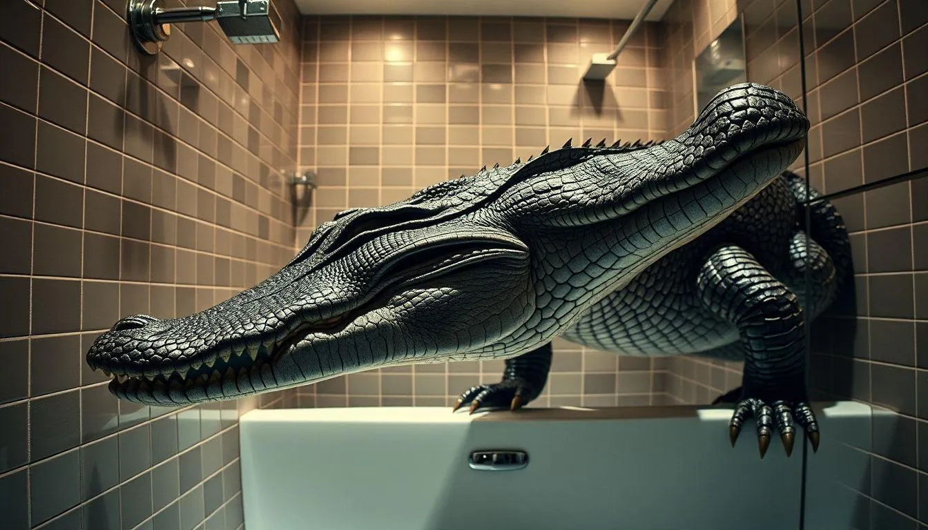 Perspektif Psikologi tentang Mimpi Buaya di Kamar Mandi (c) Ilustrasi AI