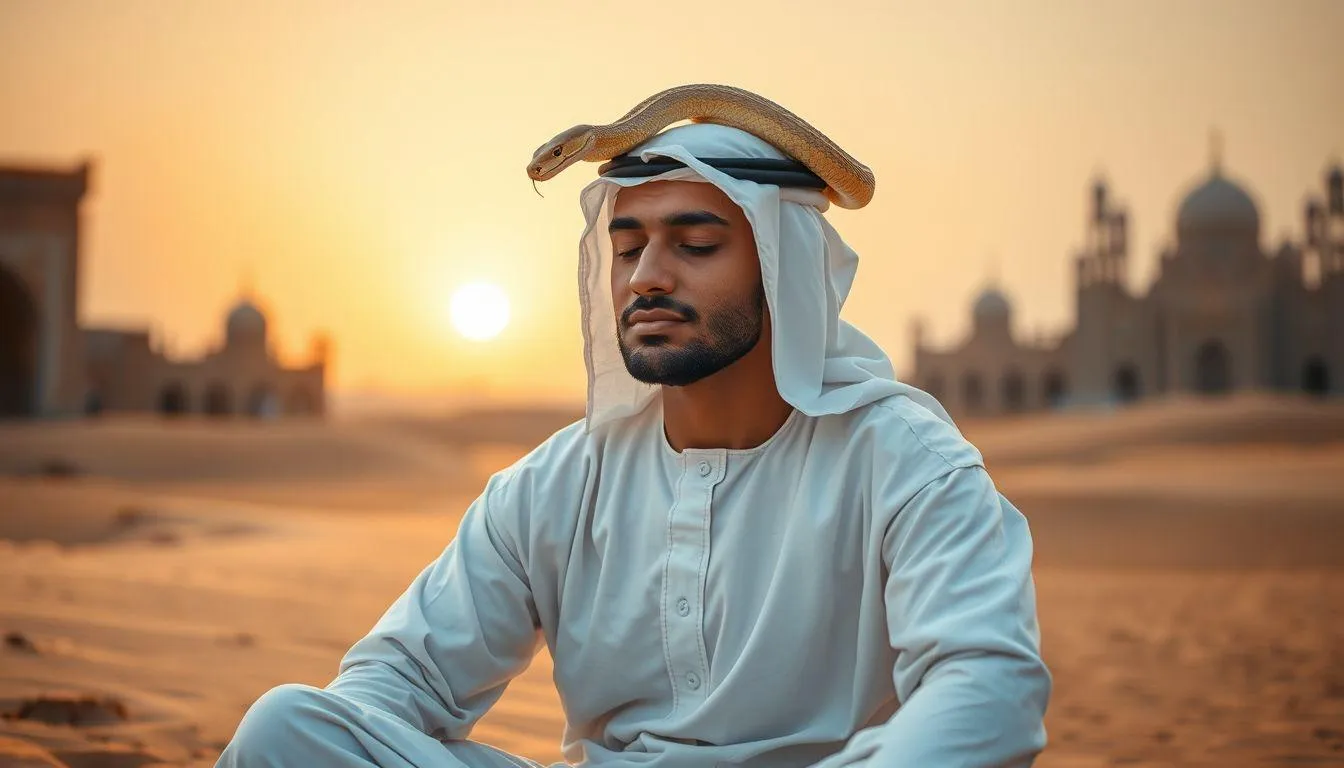 Tafsir Mimpi Ular di Atas Kepala Menurut Islam (c) Ilustrasi AI