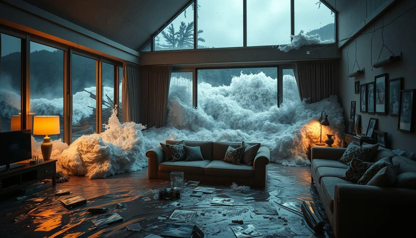 Mimpi Air Laut Naik Seperti Tsunami Masuk ke Rumah (c) Ilustrasi AI