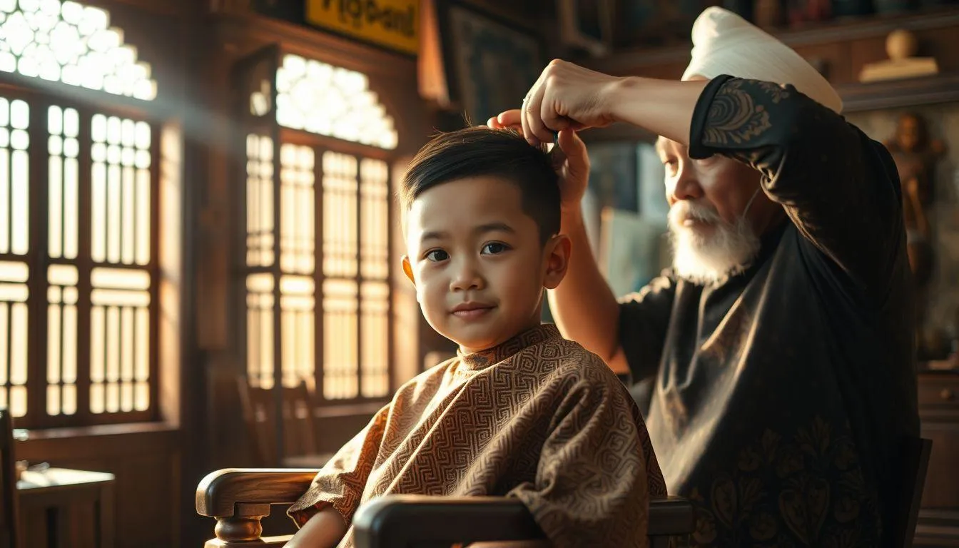 Pengertian dan Makna Dasar Mimpi Anak Potong Rambut (c) Ilustrasi AI