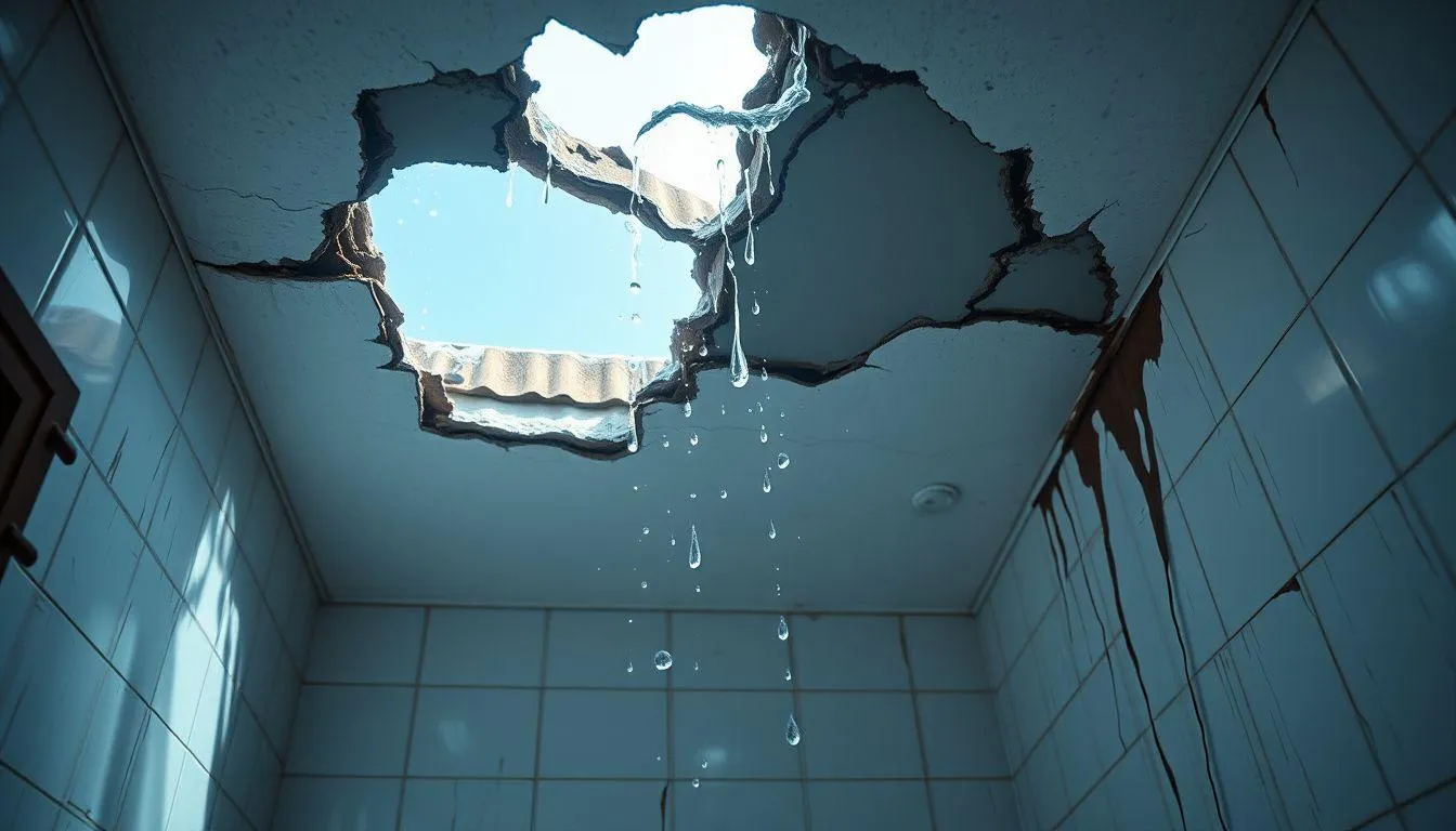 Pengertian dan Makna Dasar Mimpi Atap Kamar Mandi Bocor (c) Ilustrasi AI