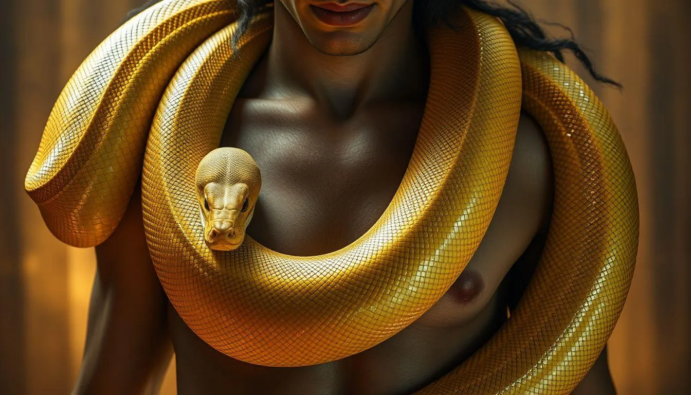 Variasi dan Konteks Mimpi Badan Dilewati Ular Besar (c) Ilustrasi AI