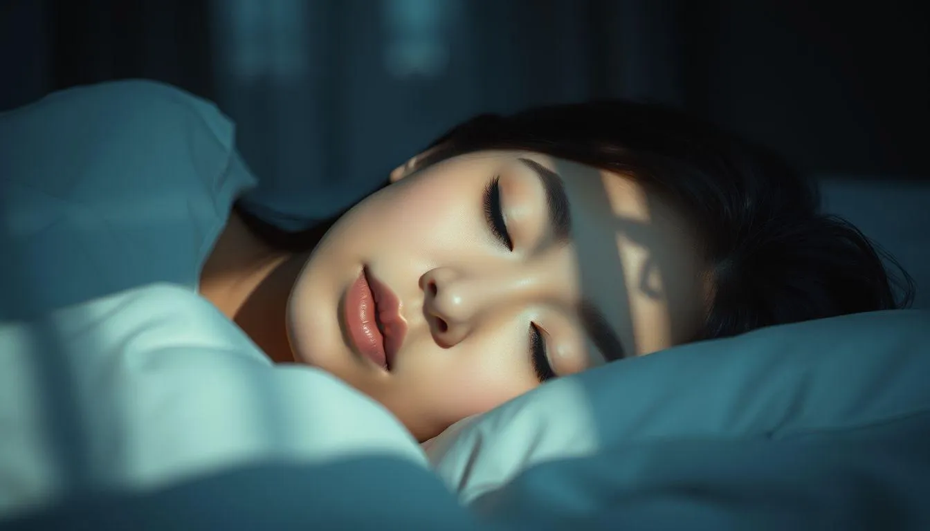 Seorang perempuan tidur (c) Ilustrasi AI