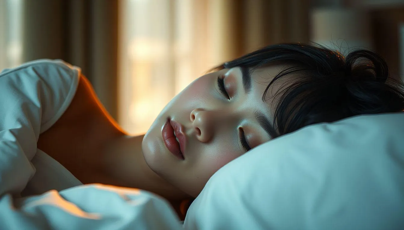 Seorang perempuan tidur mengenakan busana putih (c) Ilustrasi AI