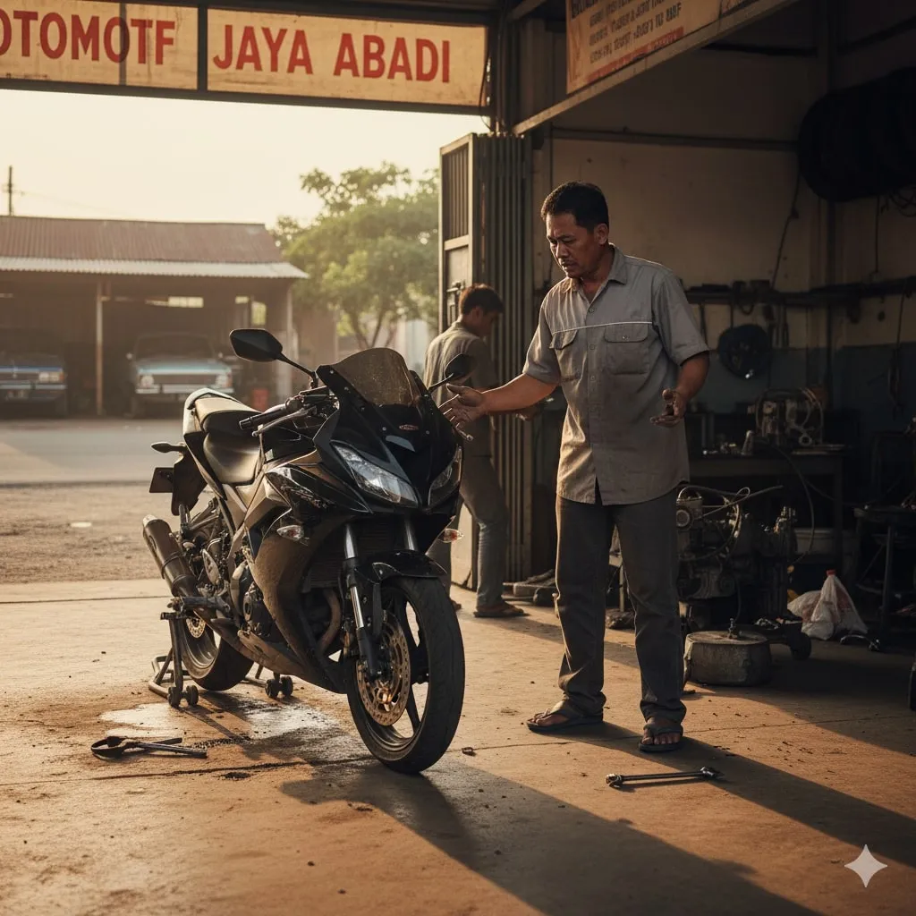 Tafsir Mimpi Ban Motor Meletus Menurut Primbon Jawa (c) Ilustrasi AI
