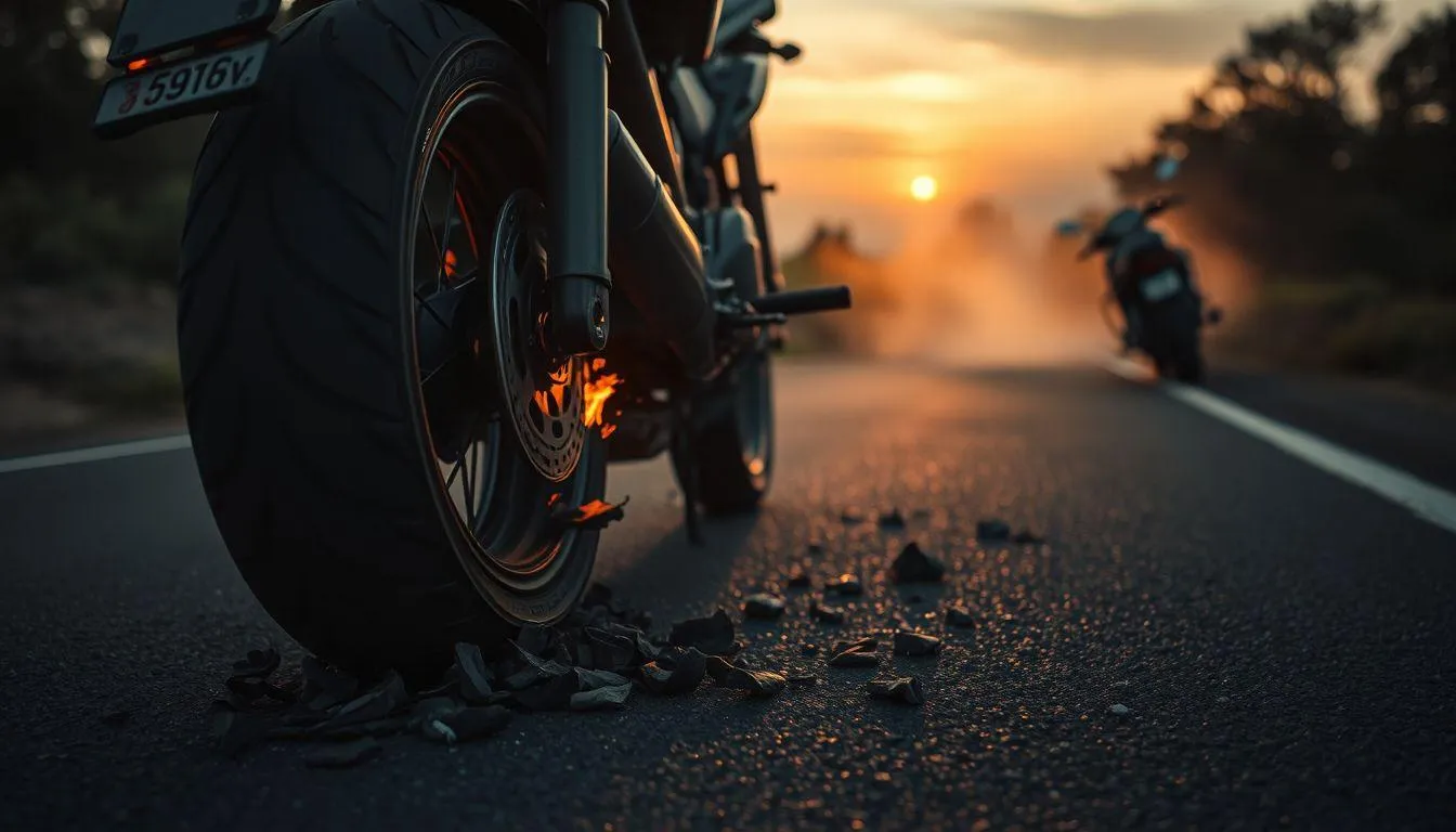 Pengertian dan Makna Umum Mimpi Ban Motor Meletus (c) Ilustrasi AI