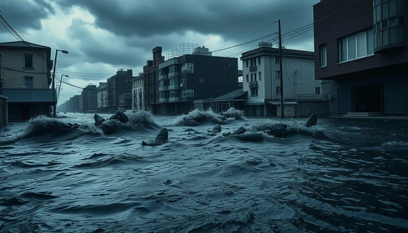 Pengertian dan Karakteristik Mimpi Banjir Air Hitam (c) Ilustrasi AI