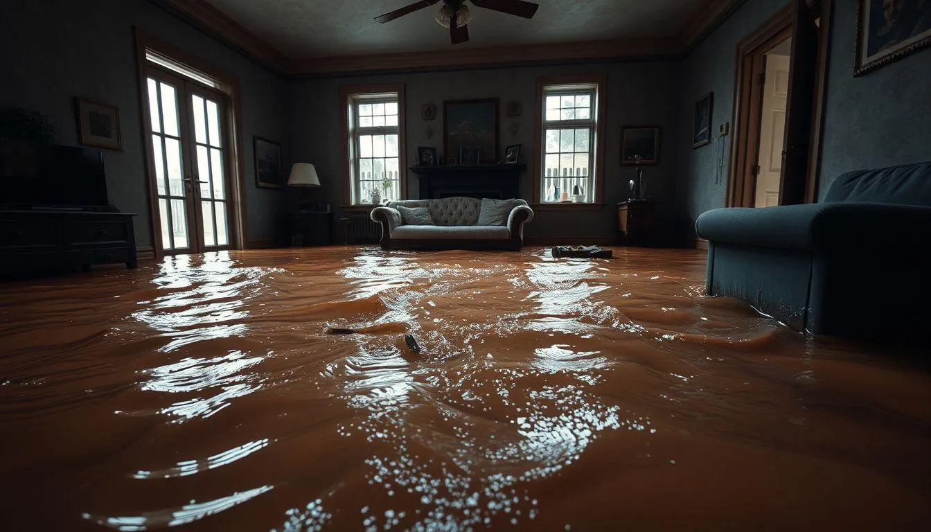 Pengertian dan Karakteristik Mimpi Banjir Air Keruh Masuk Rumah (c) Ilustrasi AI