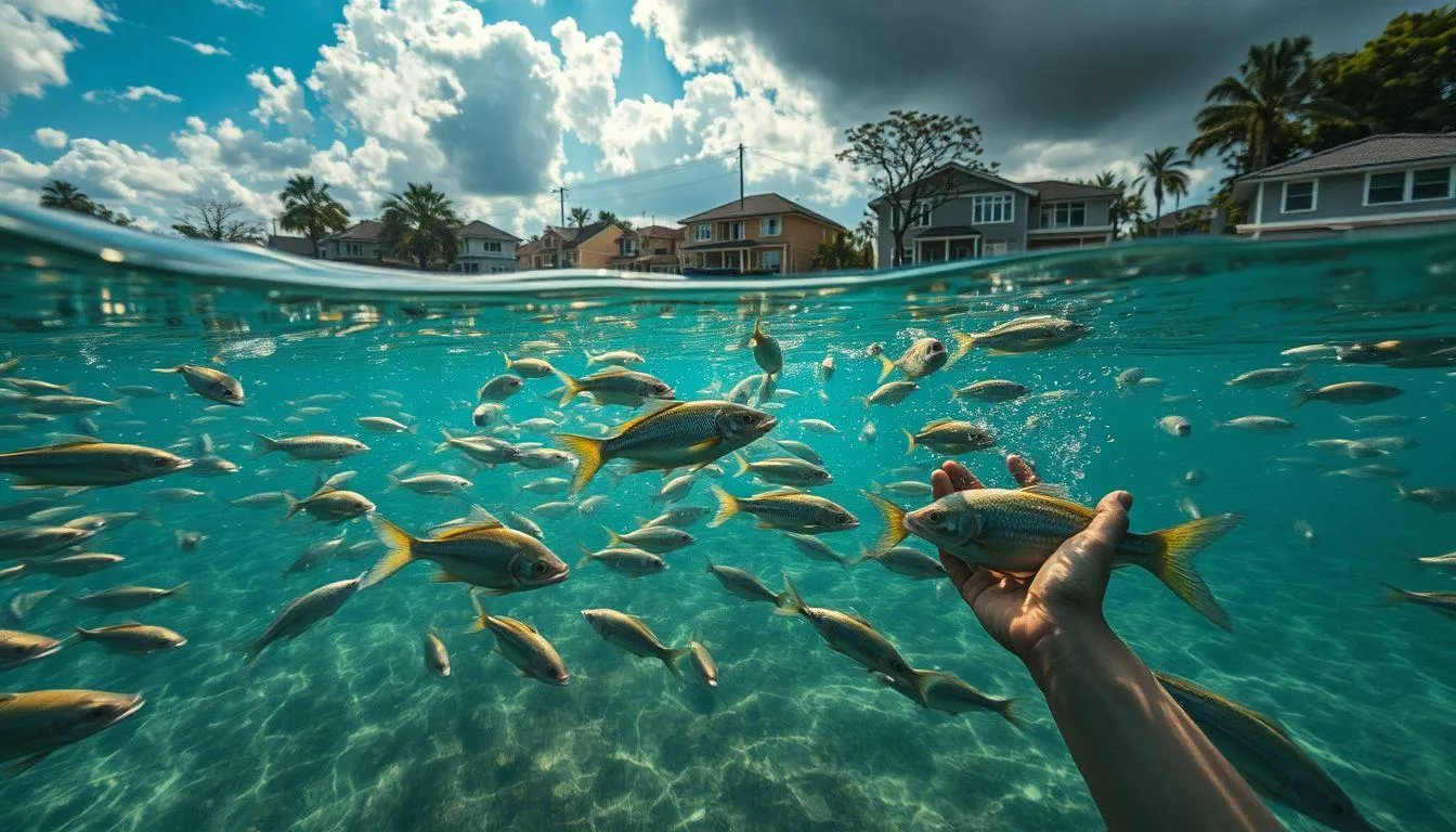 Berbagai Interpretasi Mimpi Banjir Banyak Ikan (c) Ilustrasi AI