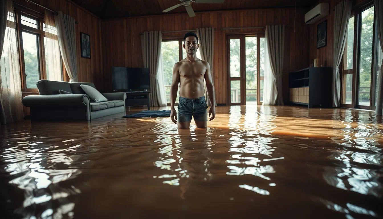 Interpretasi Berdasarkan Tinggi Air Banjir (c) Ilustrasi AI