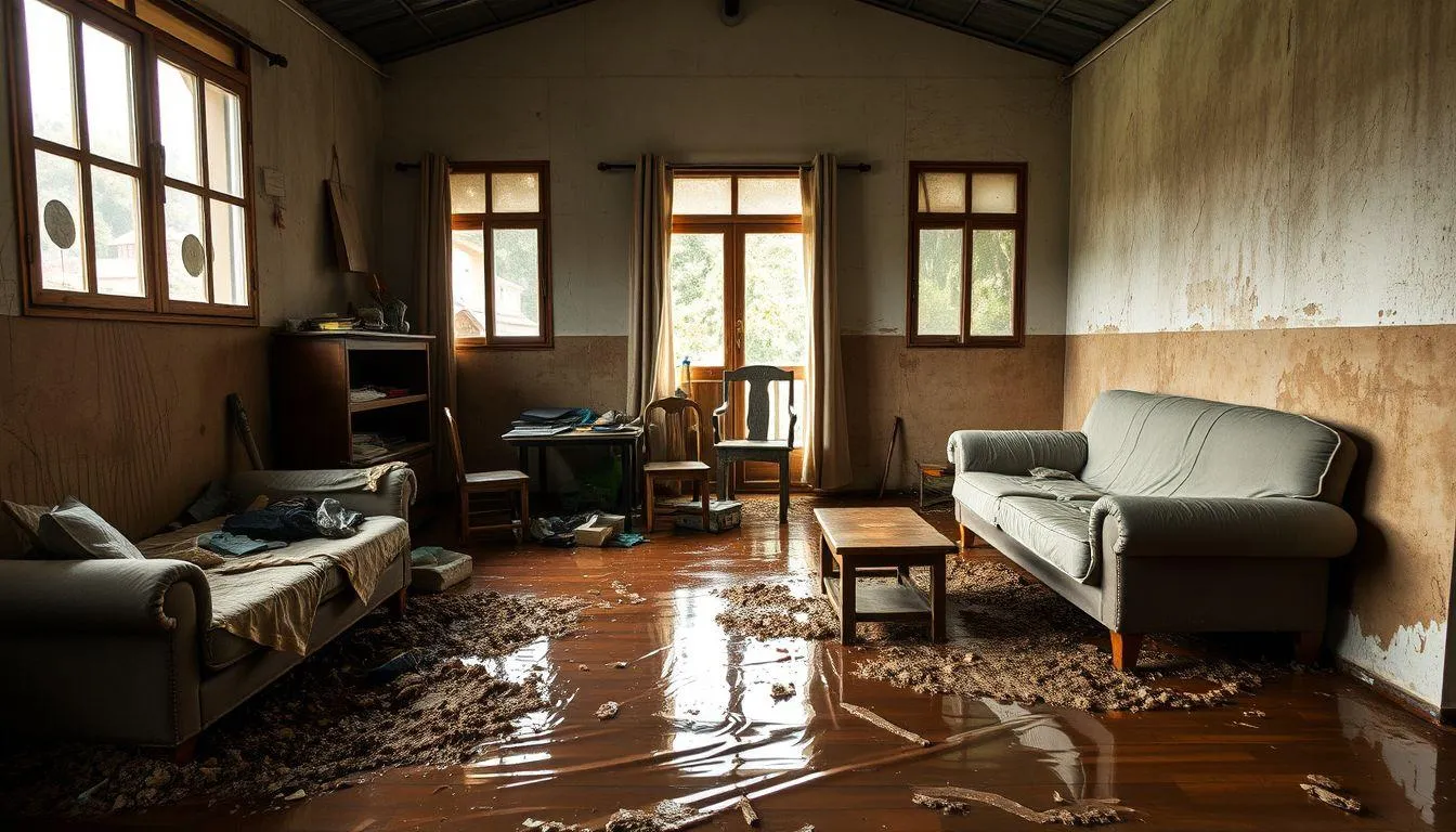 Kondisi Rumah Setelah Banjir dan Maknanya (c) Ilustrasi AI