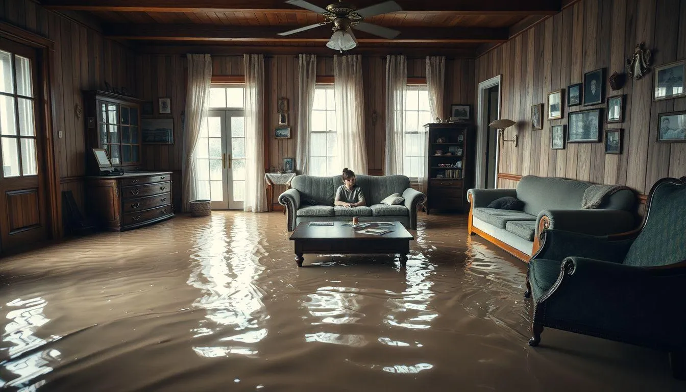 Pengertian dan Makna Dasar Mimpi Banjir di Rumah Orang Tua (c) Ilustrasi AI