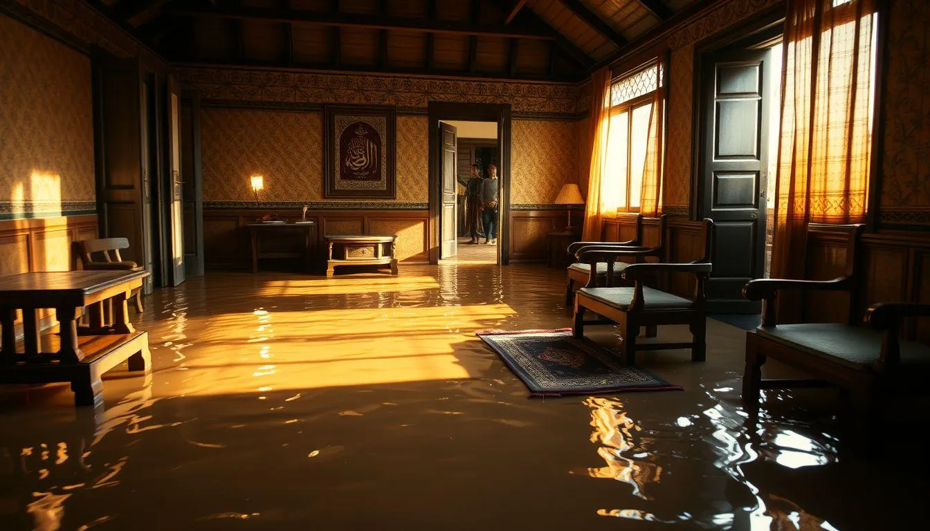 Tafsir Mimpi Banjir Masuk Rumah dalam Perspektif Islam (c) Ilustrasi AI