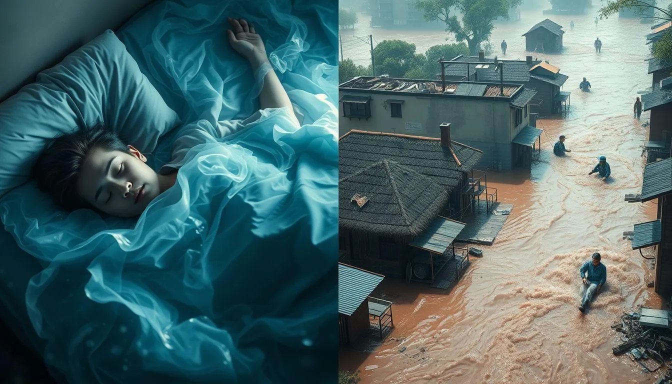 Perbedaan Mimpi Banjir dengan Realitas Bencana (c) Ilustrasi AI