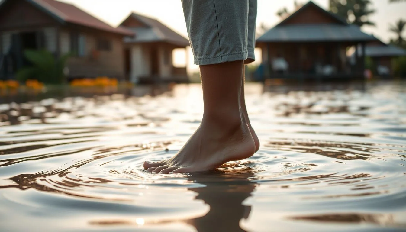 Tafsir Mimpi Banjir Semata Kaki Menurut Primbon Jawa (c) Ilustrasi AI