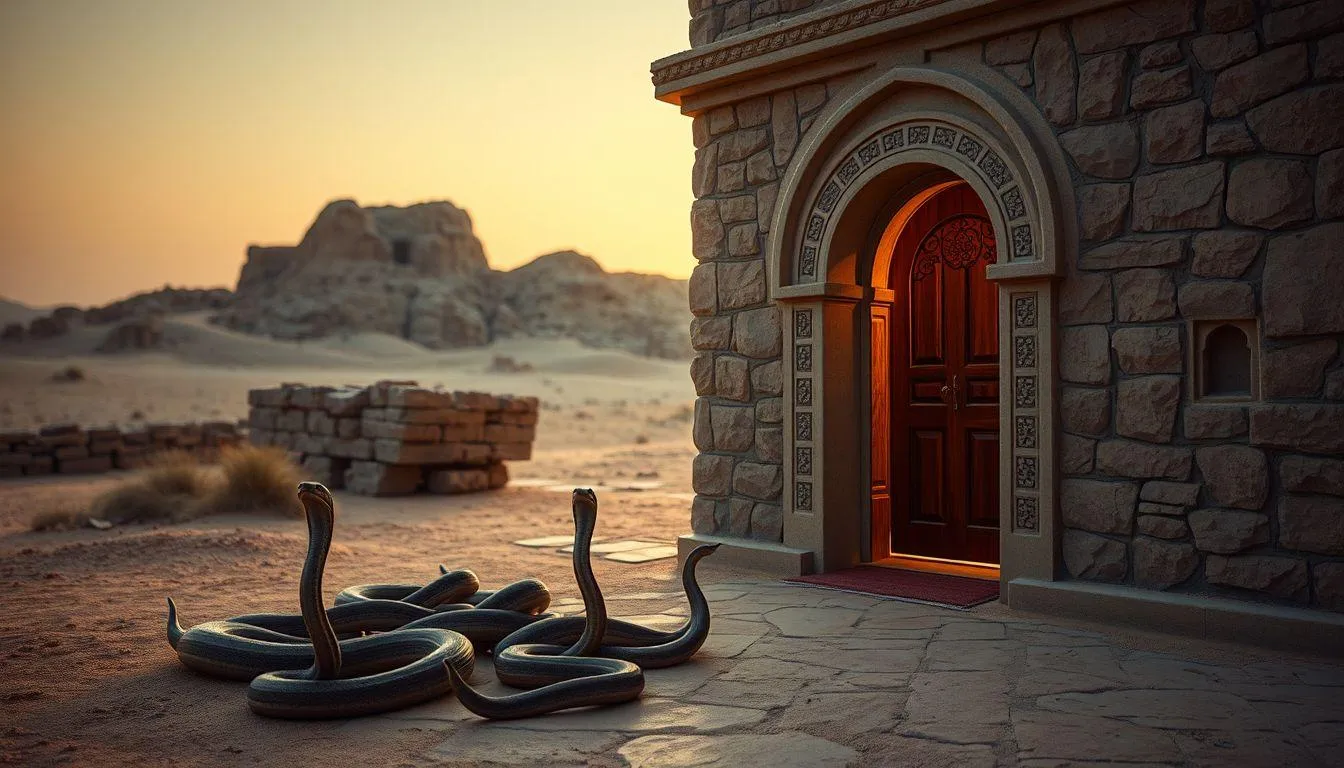 Tafsir Mimpi Banyak Ular di Depan Rumah Menurut Islam (c) Ilustrasi AI