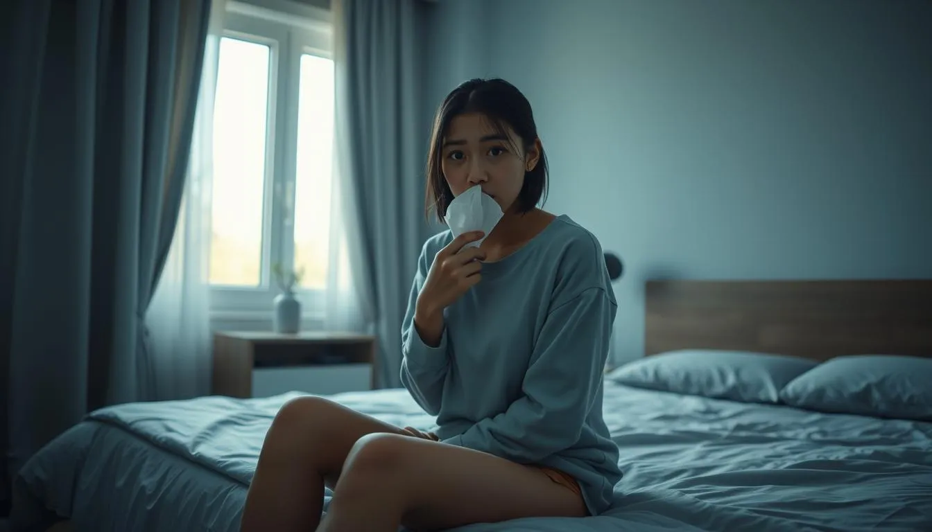 Interpretasi Psikologis Mimpi Batuk Darah (c) Ilustrasi AI