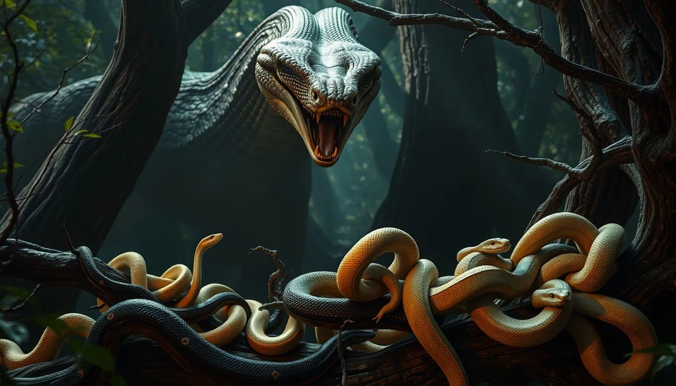 Interpretasi Berdasarkan Kondisi Ular dalam Mimpi (c) Ilustrasi AI