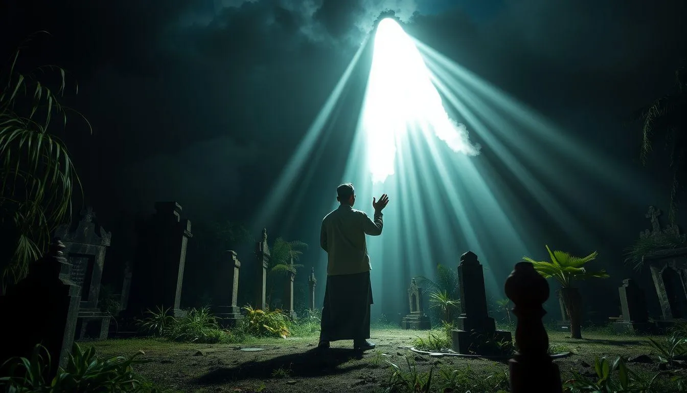 Tafsir Mimpi Berantem Sama Pocong Menurut Islam (c) Ilustrasi AI