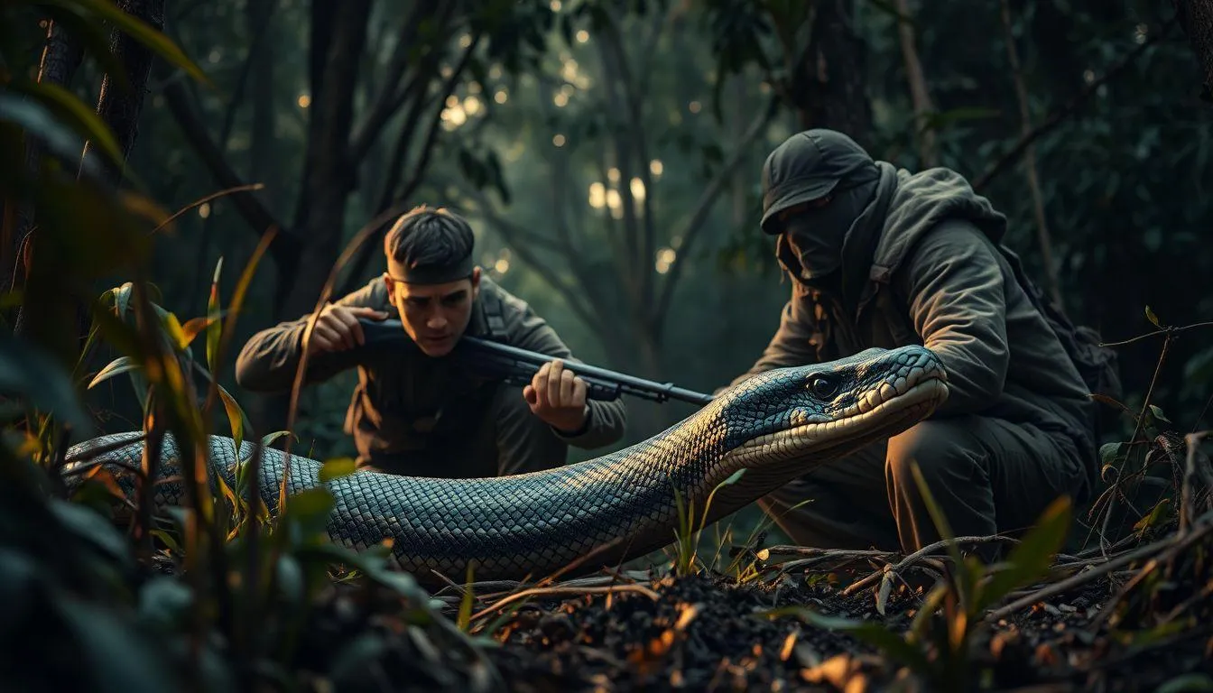 Pengertian dan Makna Dasar Mimpi Berburu Ular (c) Ilustrasi AI