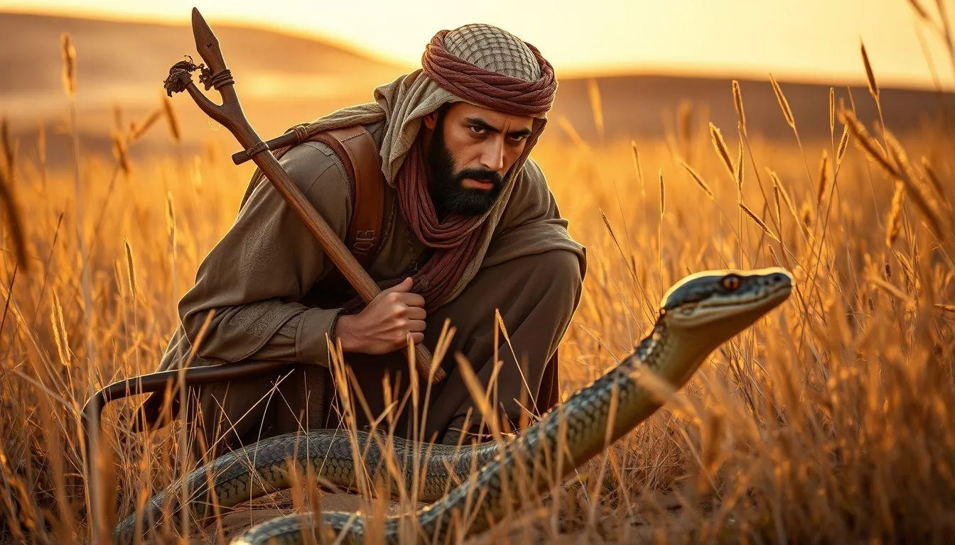 Tafsir Mimpi Berburu Ular Menurut Islam (c) Ilustrasi AI