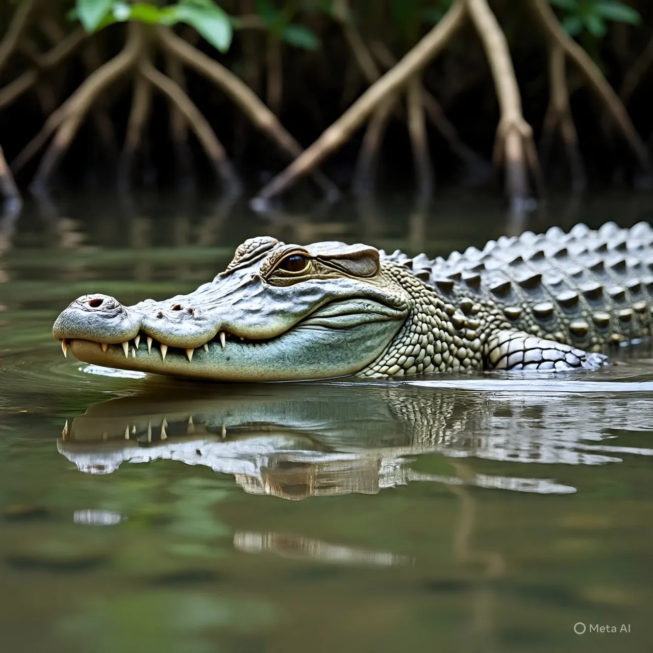 Makna Psikologis Mimpi Berenang Bersama Buaya (c) Ilustrasi AI
